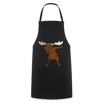 Retro Vintage Grunge Style Dabbing Dab Elche - Kochschürze - Schwarz - Vorne - AI Model Male 185 dark (185cm)