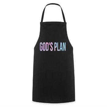 God's Plan - Tablier de cuisine - noir - Devant - AI Model Male 185 dark (185cm)