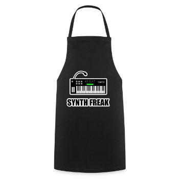 Synth Freak Keyboarder Musiker Music Design - Kochschürze - Schwarz - Vorne - AI Model Male 185 dark (185cm)