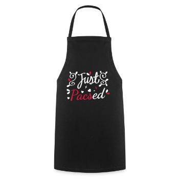 Just pacsed - Cooking Apron - black - Front - AI Model Male 185 dark (185cm)