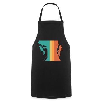 Vintage Climbing - Cooking Apron - black - Front - AI Model Male 185 dark (185cm)