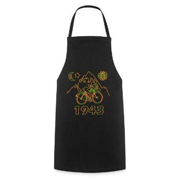 Lysergic acid diethylamide Albert Hoffmann - Cooking Apron - black - Front - AI Model Male 185 dark (185cm)