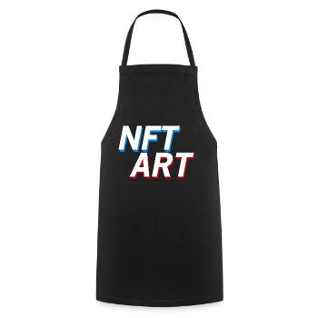 NFT ART - NFT Kunst - Tablier de cuisine - noir - Devant - AI Model Male 185 dark (185cm)