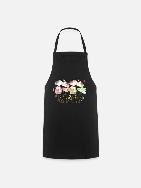 Fleur - Tablier de cuisine - noir