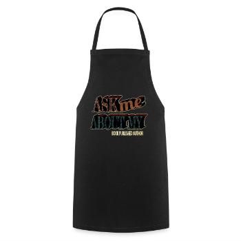 editer drive sayings coffeecups literature humor - Kochschürze - Schwarz - Vorne - AI Model Male 185 dark (185cm)