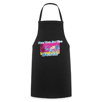 Chemise de fête cool Cadeau de vacances d’été à la plage - Tablier de cuisine - noir - Devant - AI Model Male 185 dark (185cm)