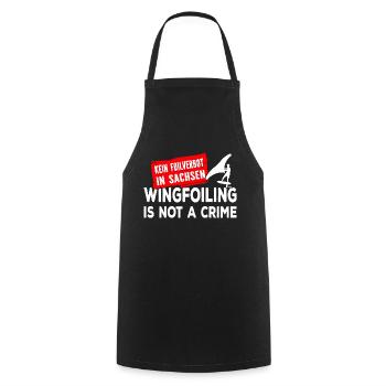 Wing Foiling Verbot Sachsen Surf Surfing Surfer - Kochschürze - Schwarz - Vorne - AI Model Male 185 dark (185cm)