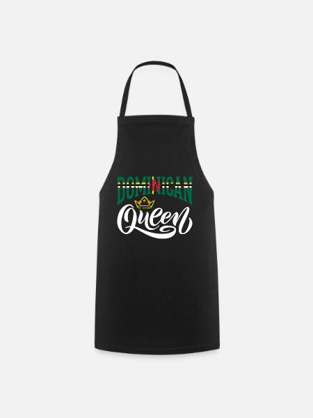 Dominican Queen Dominica Dominican Dominica Flag - Cooking Apron - black
