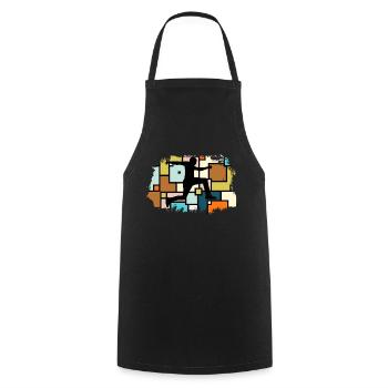 parkour traceur retro freerun wallride - Tablier de cuisine - noir - Devant - AI Model Male 185 dark (185cm)