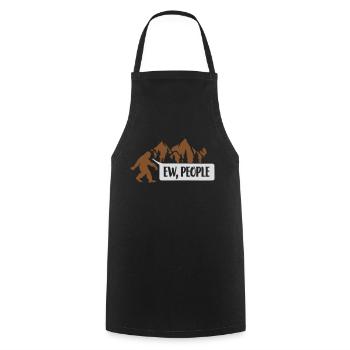 Zitat ew people Bigfoot - Kochschürze - Schwarz - Vorne - AI Model Male 185 dark (185cm)