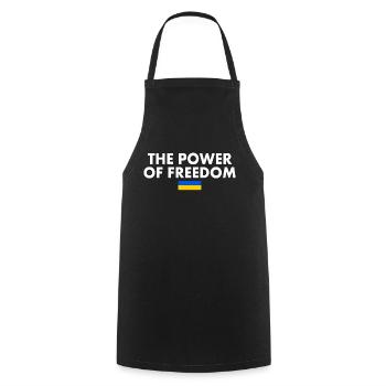 The power of freedom - Cooking Apron - black - Front - AI Model Male 185 dark (185cm)