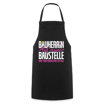 Bauherrin Meine Baustelle Richtfest - Kochschürze - Schwarz - Vorne - AI Model Male 185 dark (185cm)