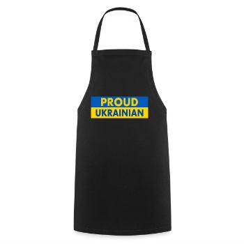 Proud ukrainian - Kochschürze - Schwarz - Vorne - AI Model Male 185 dark (185cm)