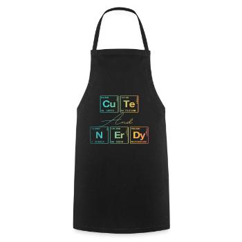 Funny saying for scientists & geeks - Cooking Apron - black - Front - AI Model Male 185 dark (185cm)