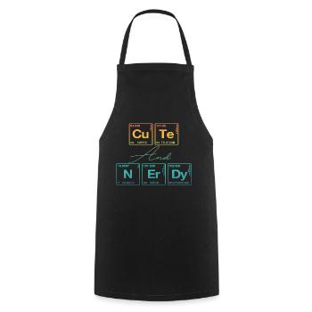 Funny saying for scientists & nerds - Cooking Apron - black - Front - AI Model Male 185 dark (185cm)