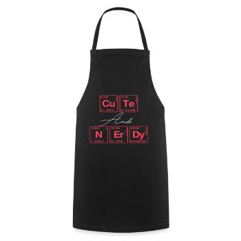 Funny saying for scientists & geeks - Cooking Apron - black - Front - AI Model Male 185 dark (185cm)