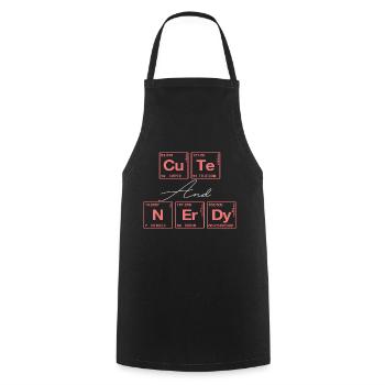 Funny saying for scientists & geeks - Cooking Apron - black - Front - AI Model Male 185 dark (185cm)