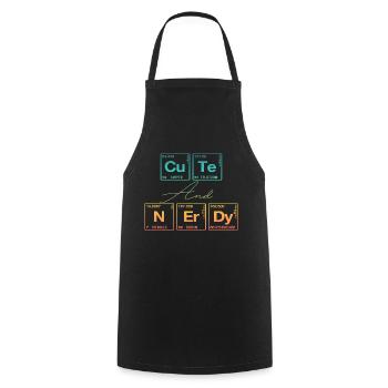 Funny saying for scientists & geeks - Cooking Apron - black - Front - AI Model Male 185 dark (185cm)
