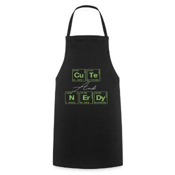 Funny saying for scientists & geeks - Cooking Apron - black - Front - AI Model Male 185 dark (185cm)
