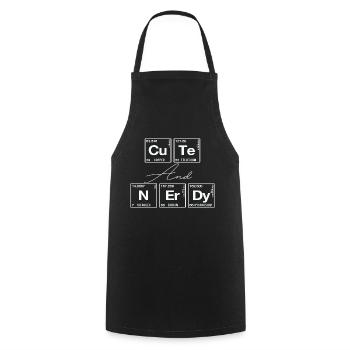 Funny saying for scientists & geeks - Cooking Apron - black - Front - AI Model Male 185 dark (185cm)