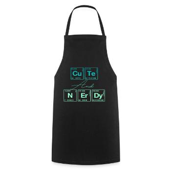 Funny saying for scientists & geeks - Cooking Apron - black - Front - AI Model Male 185 dark (185cm)