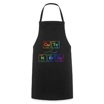 Funny saying for scientists & geeks - Cooking Apron - black - Front - AI Model Male 185 dark (185cm)