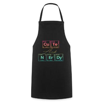 Funny saying for scientists & geeks - Cooking Apron - black - Front - AI Model Male 185 dark (185cm)