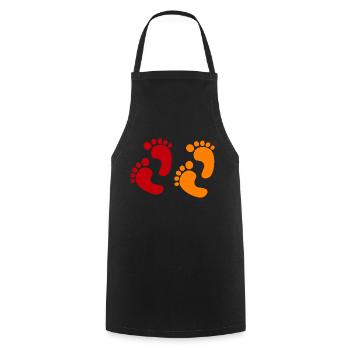 Grossesse Baby shower Babyshower Boy Girl - Tablier de cuisine - noir - Devant - AI Model Male 185 dark (185cm)