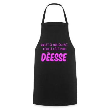 belle femme déesse cadeau - Tablier de cuisine - noir - Devant - AI Model Male 185 dark (185cm)