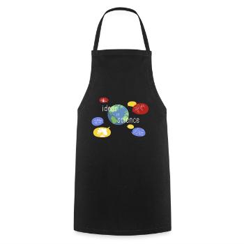sur fond noir - Tablier de cuisine - noir - Devant - AI Model Male 185 dark (185cm)