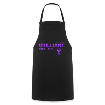 Brilliant since 1976 - Cooking Apron - black - Front - AI Model Male 185 dark (185cm)