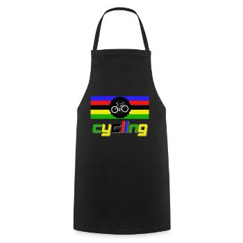 Cycling World Champion - Cooking Apron - black - Front - AI Model Male 185 dark (185cm)