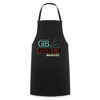 lustig kaffeesatz spaß kaffeekanne geschenkidee - Kochschürze - Schwarz - Vorne - AI Model Male 185 dark (185cm)