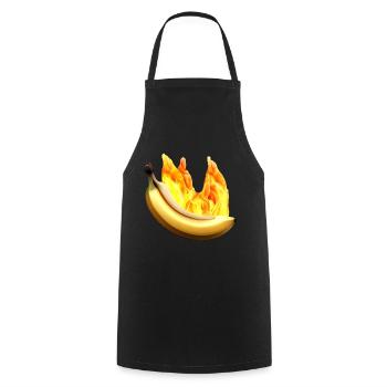 Burning banana - Cooking Apron - black - Front - AI Model Male 185 dark (185cm)
