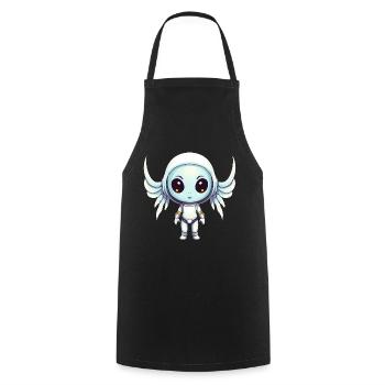 Alien Archangel - Design extraterrestre avec des ailes - Tablier de cuisine - noir - Devant - AI Model Male 185 dark (185cm)