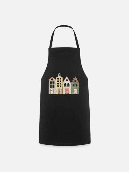 Christmas Houses - Cooking Apron - black