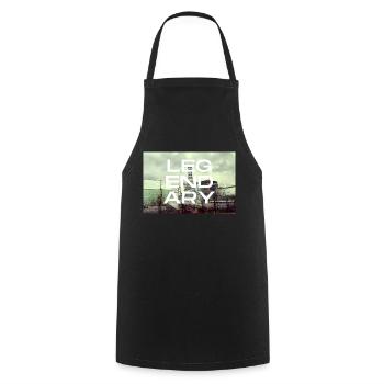 Design LÉGENDAIRE - Tablier de cuisine - noir - Devant - AI Model Male 185 dark (185cm)