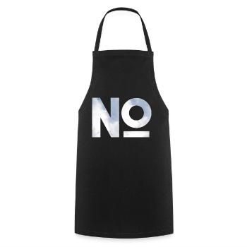 NO. Ein Shirt, ein Wort. - Kochschürze - Schwarz - Vorne - AI Model Male 185 dark (185cm)