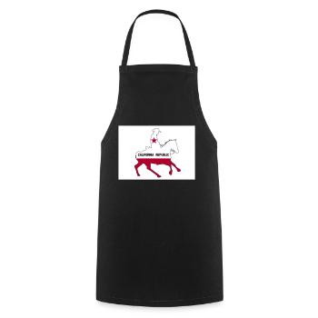 California State Flag Cowboy - Cooking Apron - black - Front - AI Model Male 185 dark (185cm)