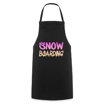 snowboarding - Kochschürze - Schwarz - Vorne - AI Model Male 185 dark (185cm)