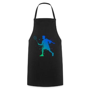 Men's Squash Badminton Badminton Player - Cooking Apron - black - Front - AI Model Male 185 dark (185cm)