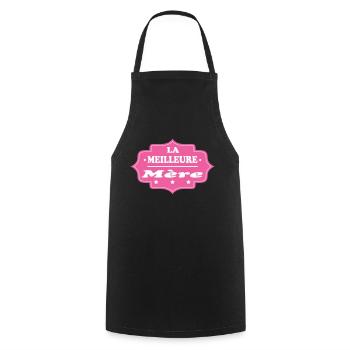 LA MEILLEURE Mère - Tablier de cuisine - noir - Devant - AI Model Male 185 dark (185cm)