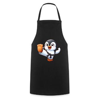 Pingouin Karaté Arts Martiaux Arts Martiaux - Tablier de cuisine - noir - Devant - AI Model Male 185 dark (185cm)