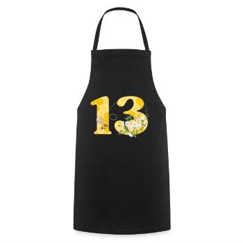 13th Anniversary Bee - Cooking Apron - black - Front - AI Model Male 185 dark (185cm)