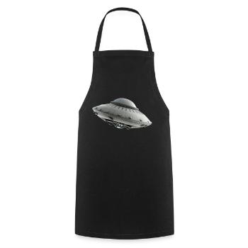 OVNI Alien science-fiction - Tablier de cuisine - noir - Devant - AI Model Male 185 dark (185cm)