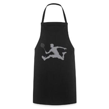 badminton spieler - Kochschürze - Schwarz - Vorne - AI Model Male 185 dark (185cm)