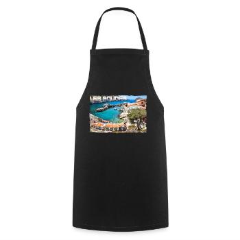 LES GOUDES - Tablier de cuisine - noir - Devant - AI Model Male 185 dark (185cm)