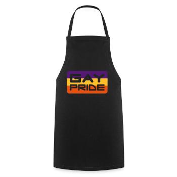 Gay Pride - Kochschürze - Schwarz - Vorne - AI Model Male 185 dark (185cm)