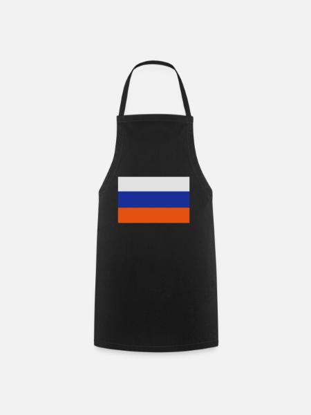 Russische Flagge - Kochschürze - Schwarz