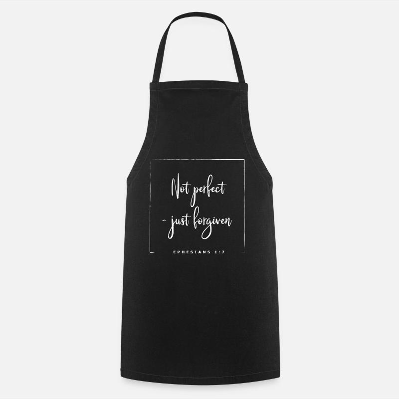 Pas parfait - juste pardonné - Tablier de cuisine - noir
